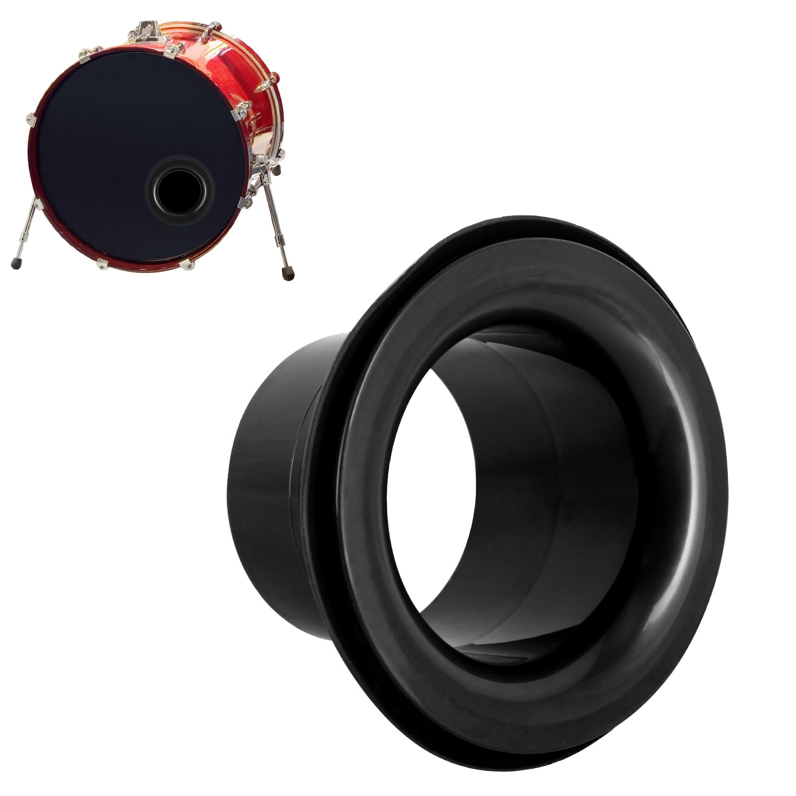 Bass Drum Enhancer Kick Drum Enhancer ABS Rubber Bass Drums Effect Amplifier ...