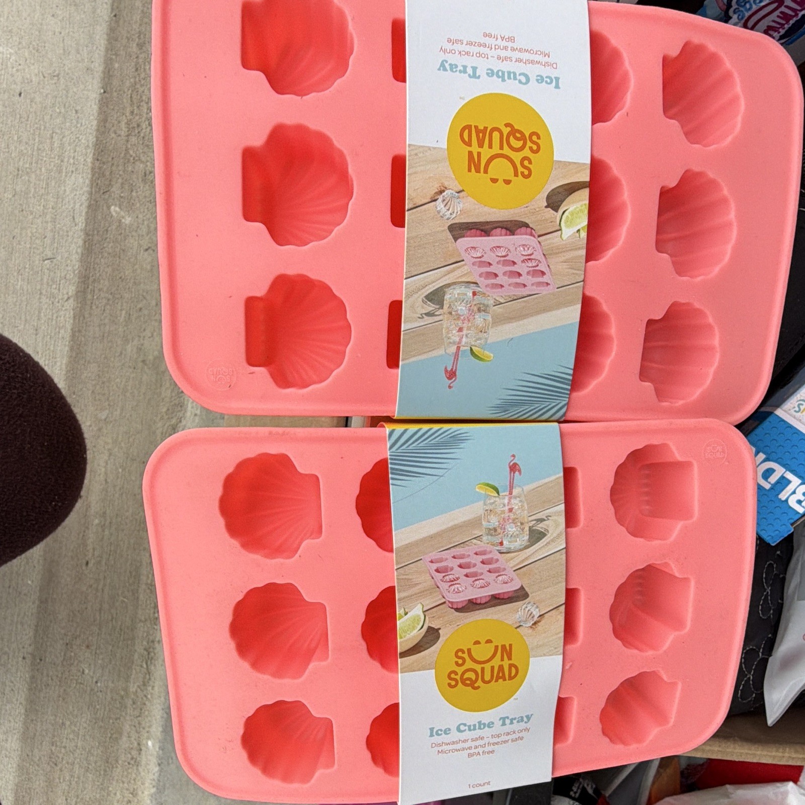 Sun Squad Pink Silicone Shell Ice Cube Tray 12-Cavity Dishwasher Safe