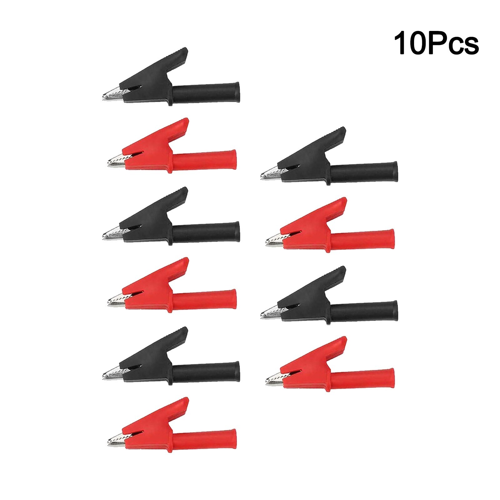10PCS Fully Insulated Crocodile Clips for Electrical Testing and Jumpers