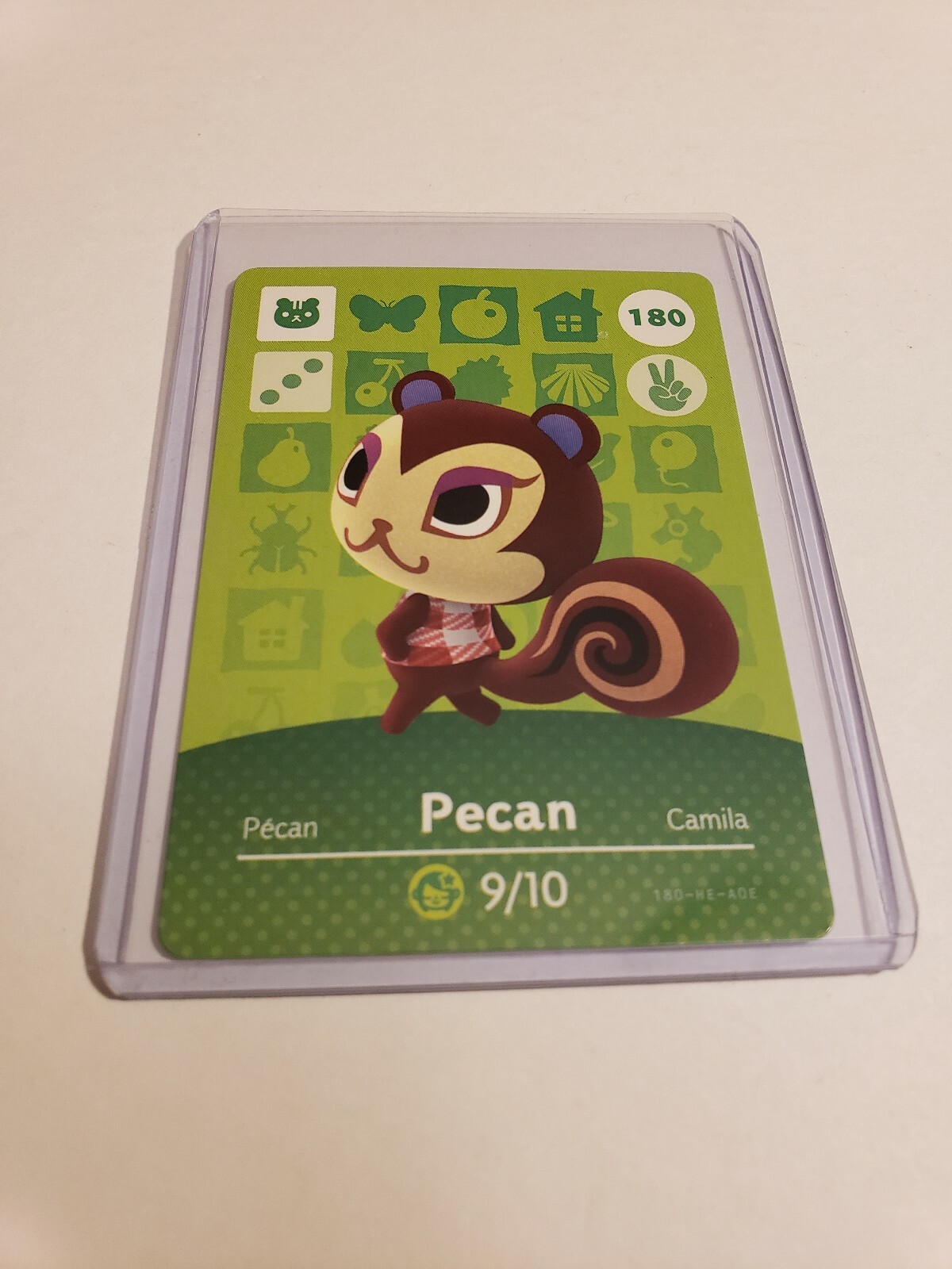Pecan # 180 Animal Crossing Amiibo Card AUTHENTIC Series 2 NEW NEVER SCANNED!