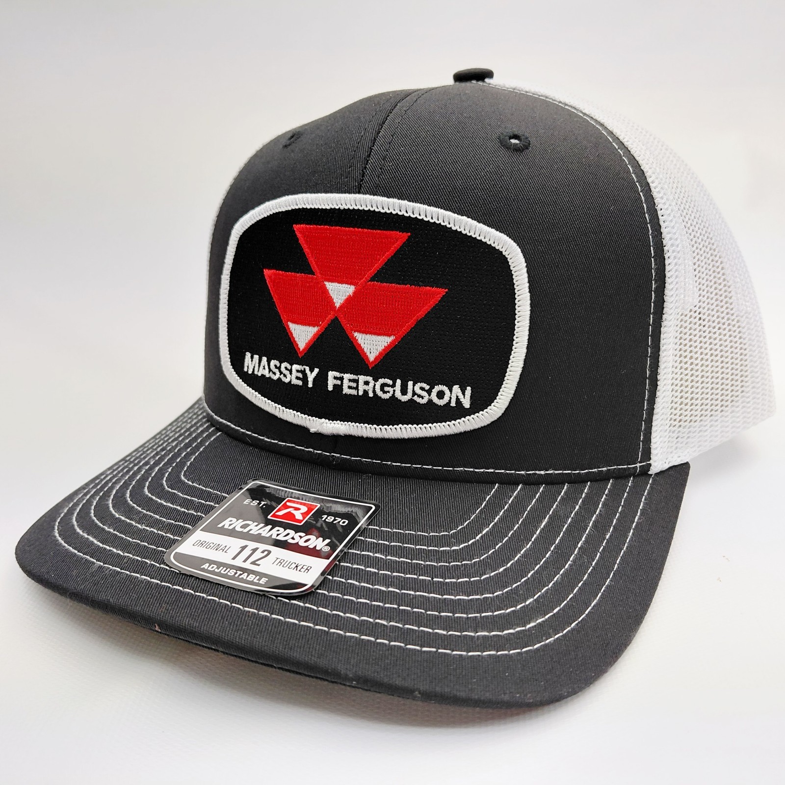 Massey Ferguson Tractor Hat Embroidered Patch Cap Mesh Snapback Richardson 112