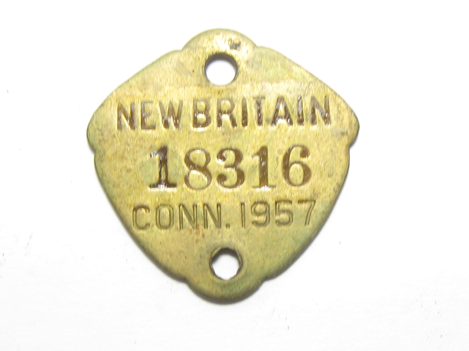 1957 New Britain Connecticut Dog Tax Tag License - #65036