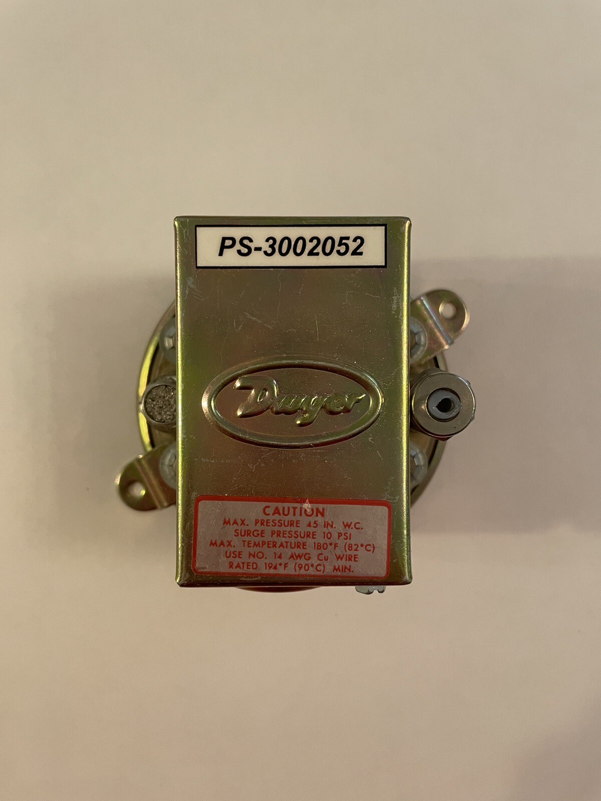 DWYER 1910-0 Pressure Switch 125 To 480 Volt AC 45 In WC