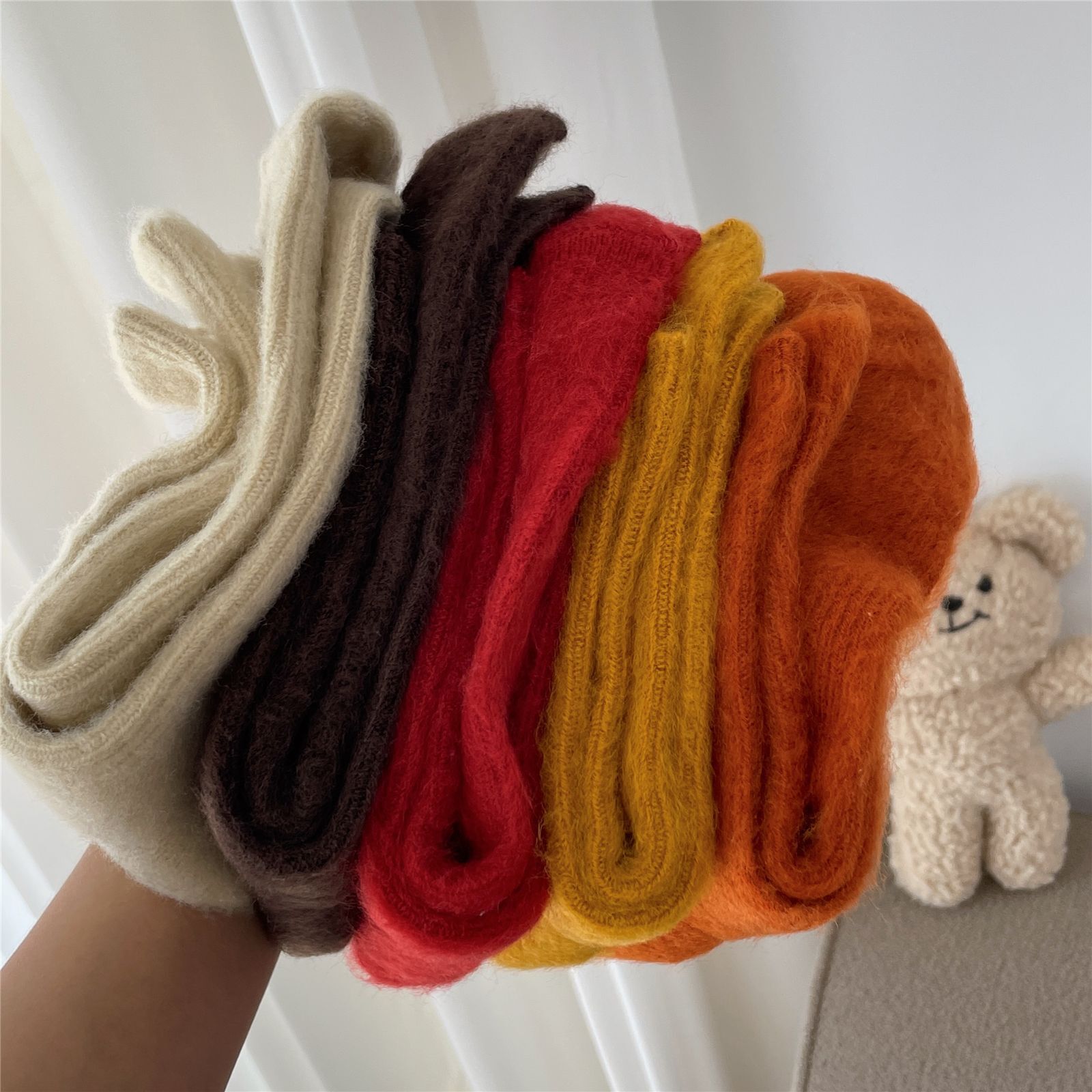 Lot 5 Pairs Thick Women Boot Soft Warm Crew Socks Wool Fanshion Casual Sport 5-9