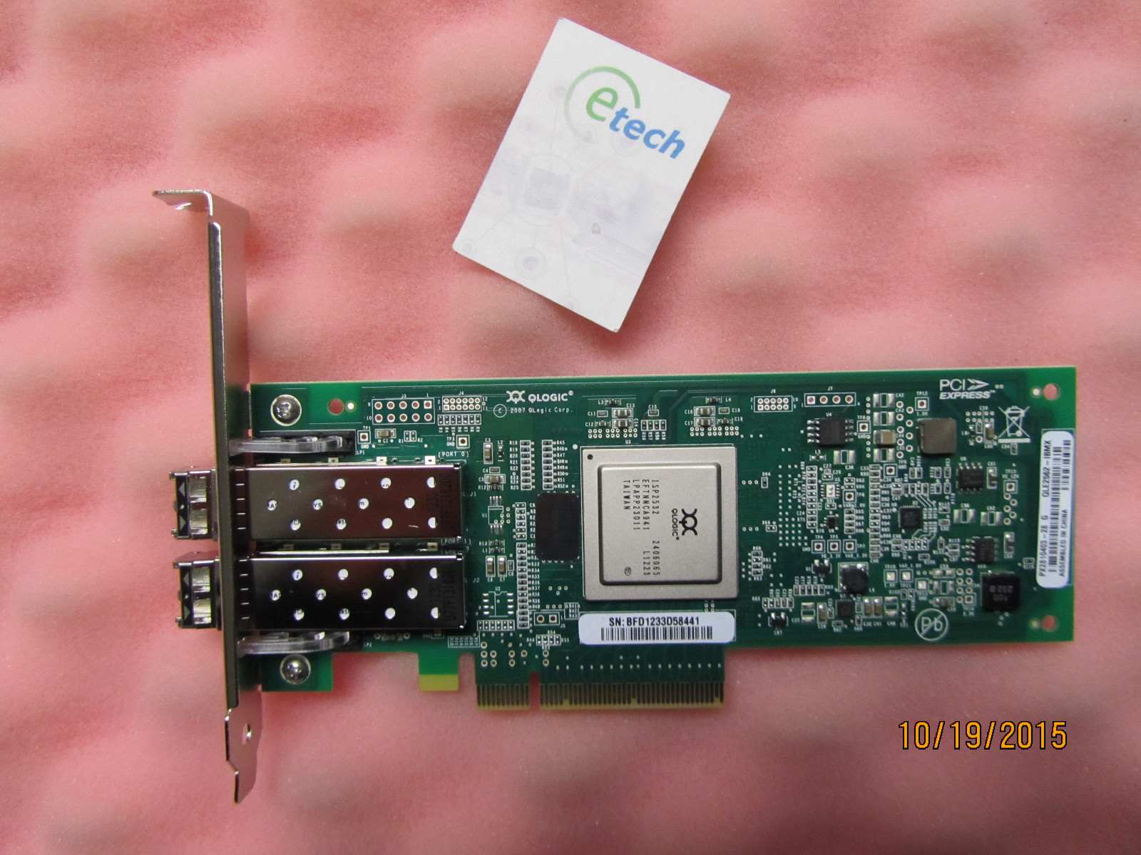 42D0510 / FRU 42D0516/ QLE2562- QLogic 8Gb FC Dual-port PCIe HBA for System x