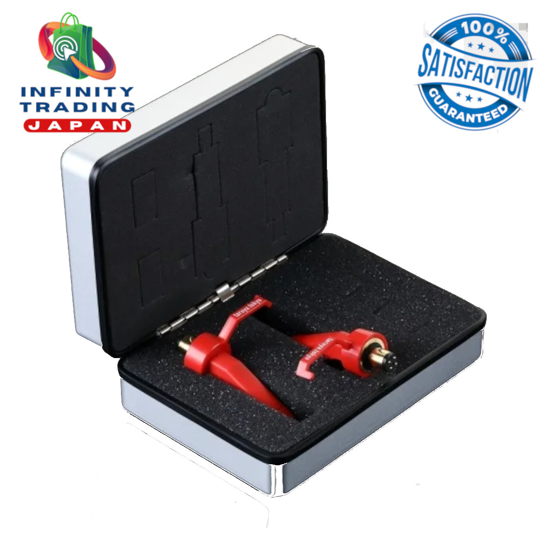 [Set of 2 / NEW]Taruya TW-01M Record Stylus Red Cartridge with Case DJ Play Box