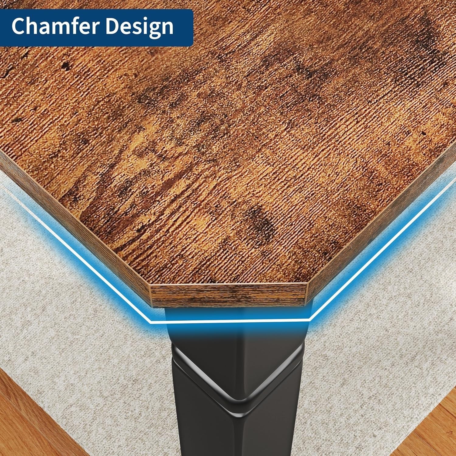 71" Dining Table for 6-8 People, Modern Rectangular Kitchen Table with Sturdy...