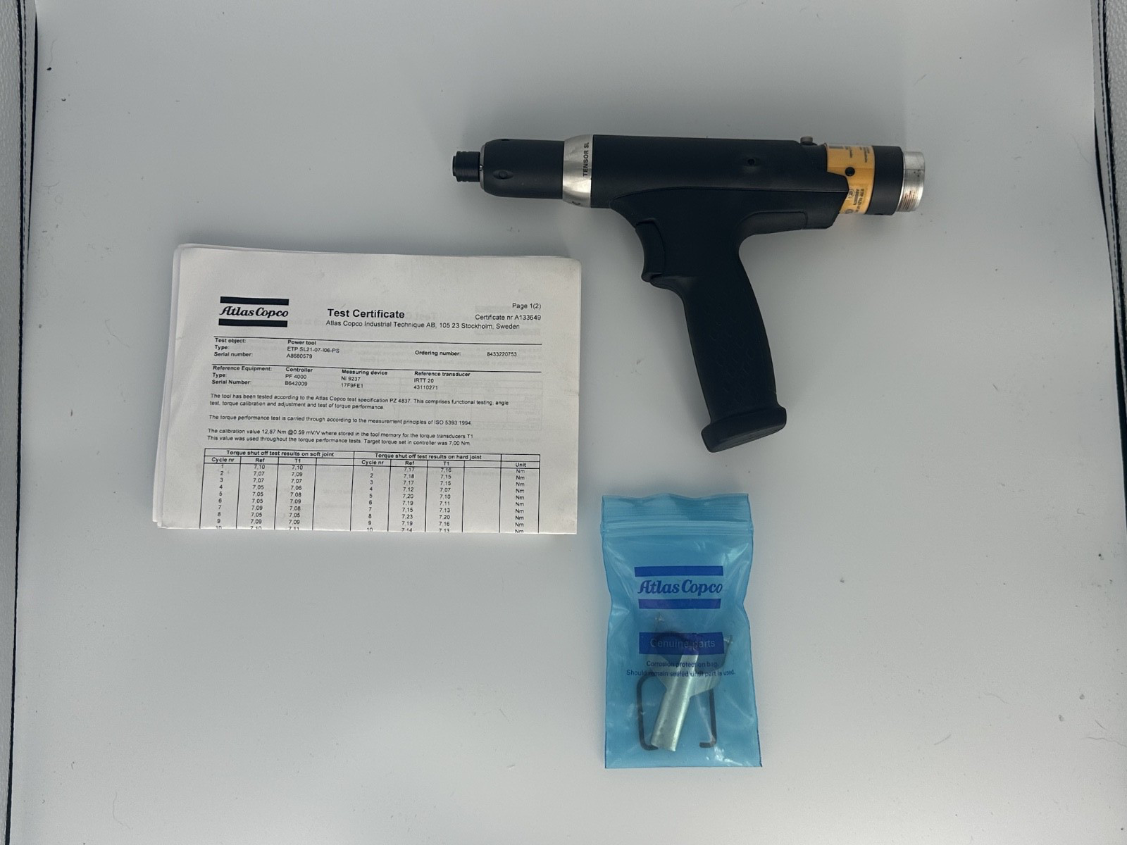 Atlas Copco Tensor SL ETP SL21-07-I06-PS Electric Torque Screwdriver Tool
