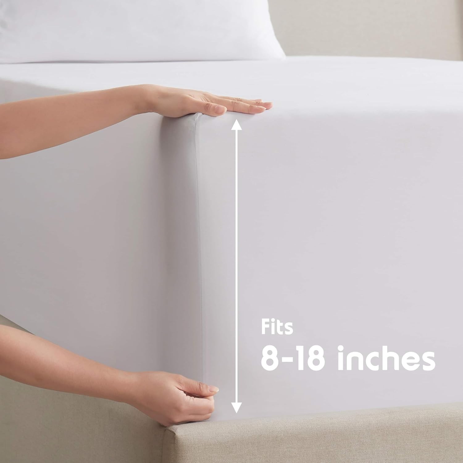 King Size Sheet Set - Luxury 1800 Super Soft Microfibre King Size Sheet, White