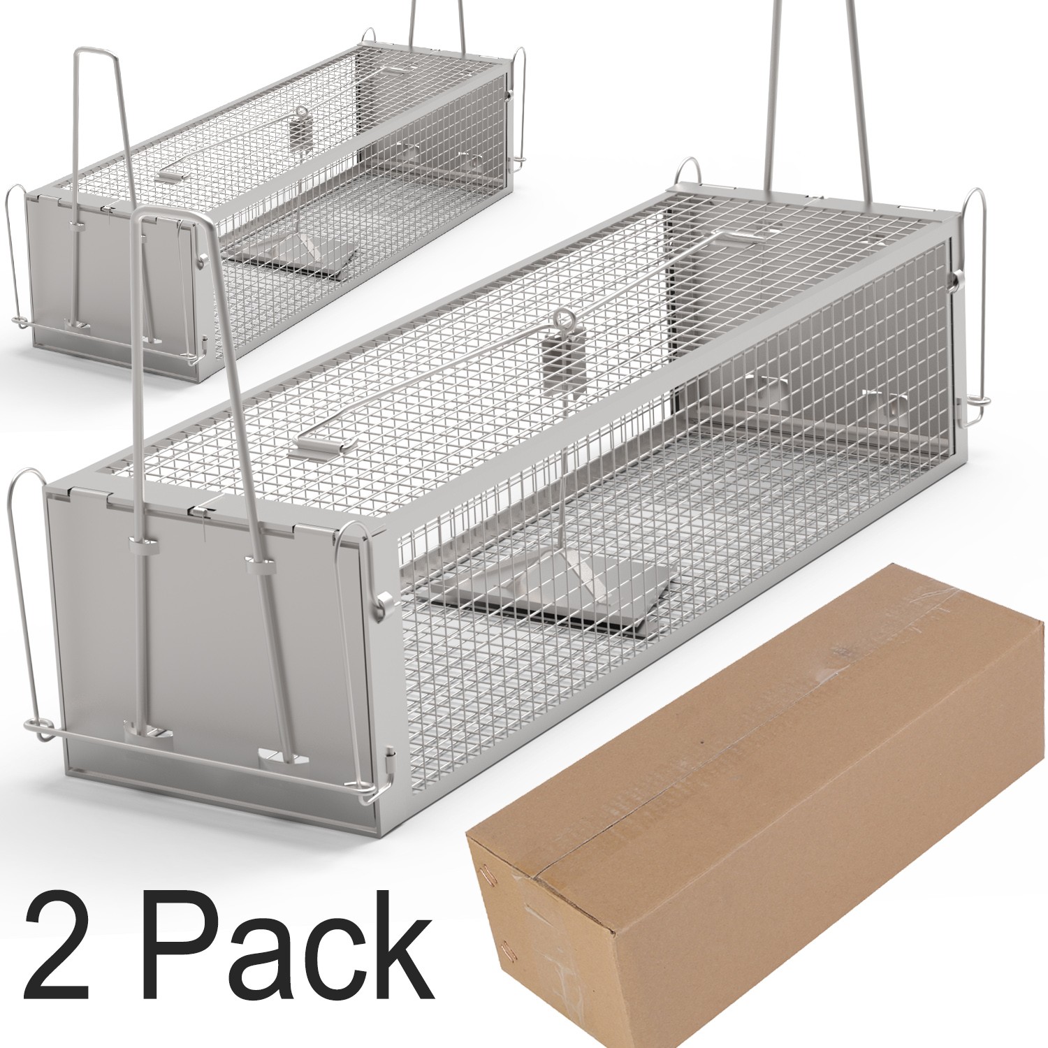 Metal Humane Mouse Traps Dual Door Live Catch & Release No Kill Rat Mice Cage