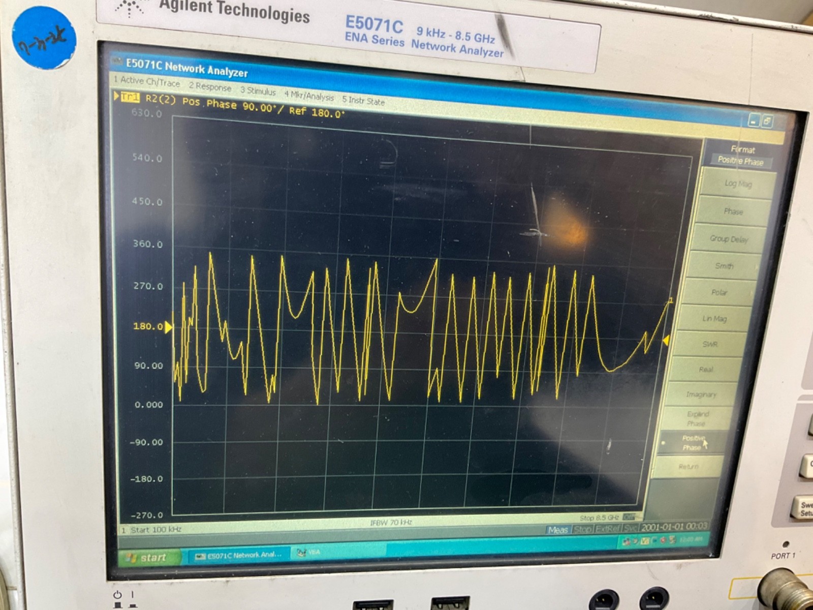 AGILENT TECHNOLOGIES E5071C NETWORK ANALYZER 9KHz-8.5GHz E5071C-ATO-65898
