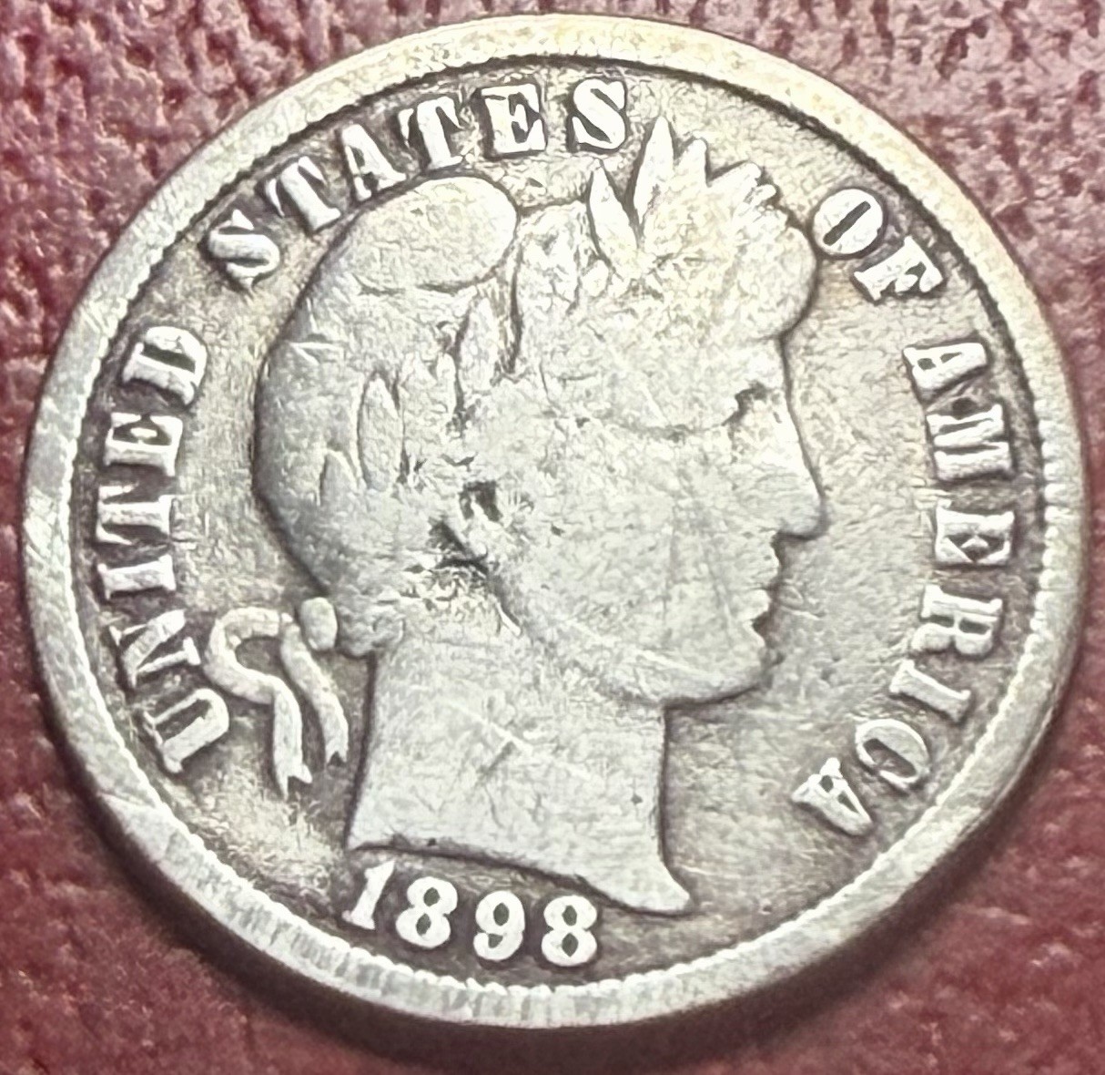 1898-S Barber Dime. Better Grade. Free Shipping