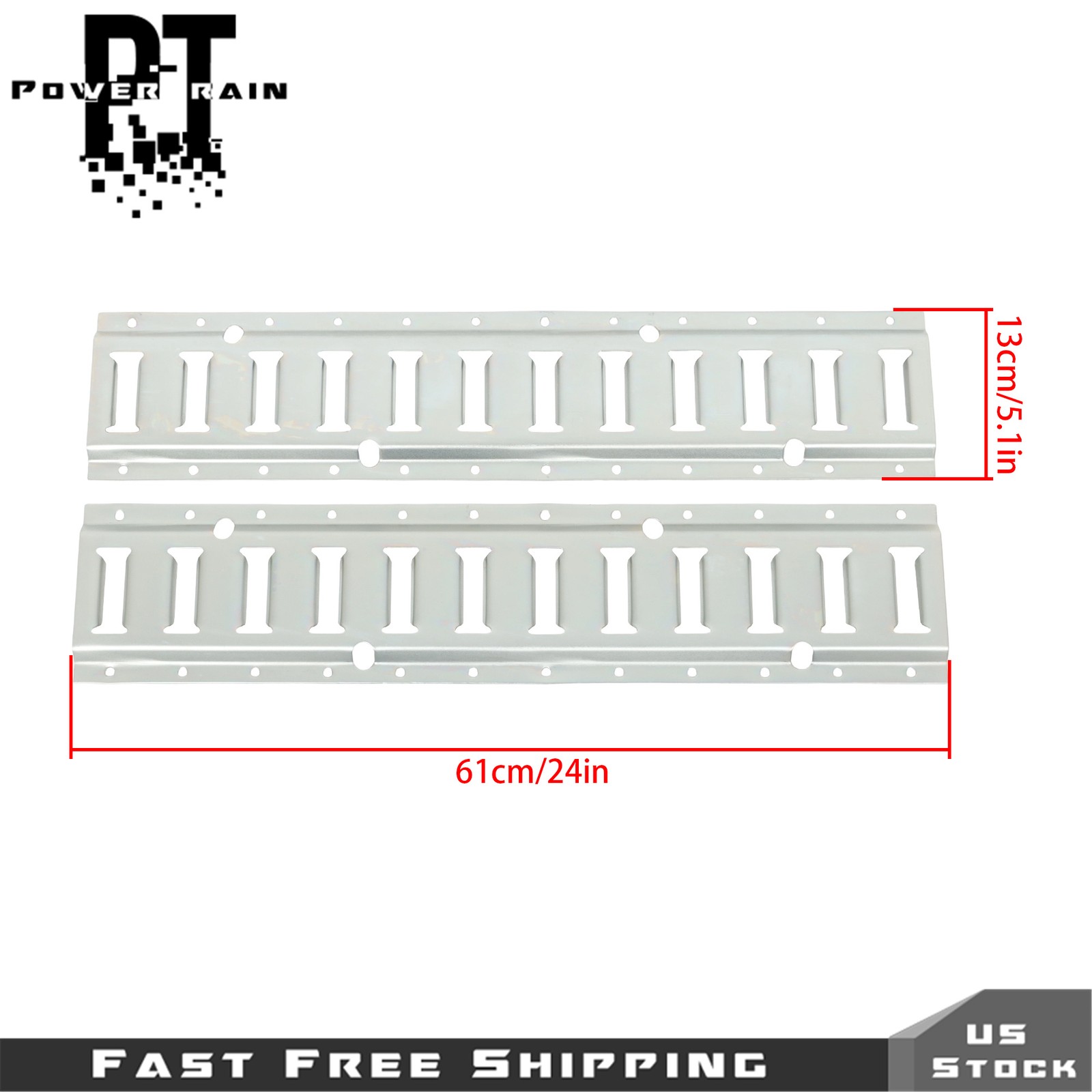 Fit For Garages Trailers E Track Tie Down Rail Kit 8× 2' E-Track Bar Rails