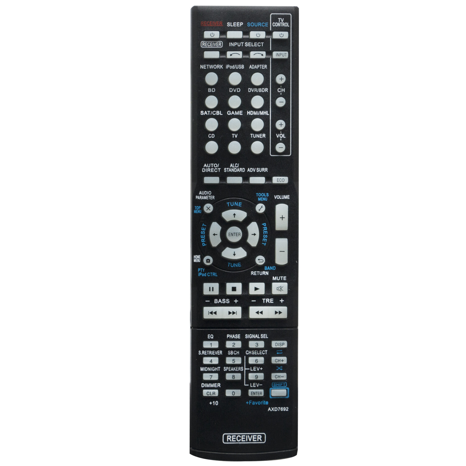 AXD7692 Remote Replace for Pioneer AV Receiver VSX-828 VSX-43 VSX-528 VSX-423