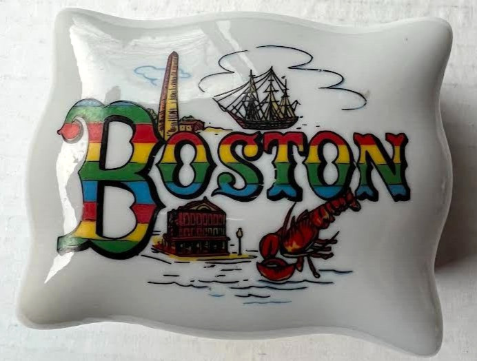 Phillips Candy House Boston Rectangular Trinket Ceramic Box