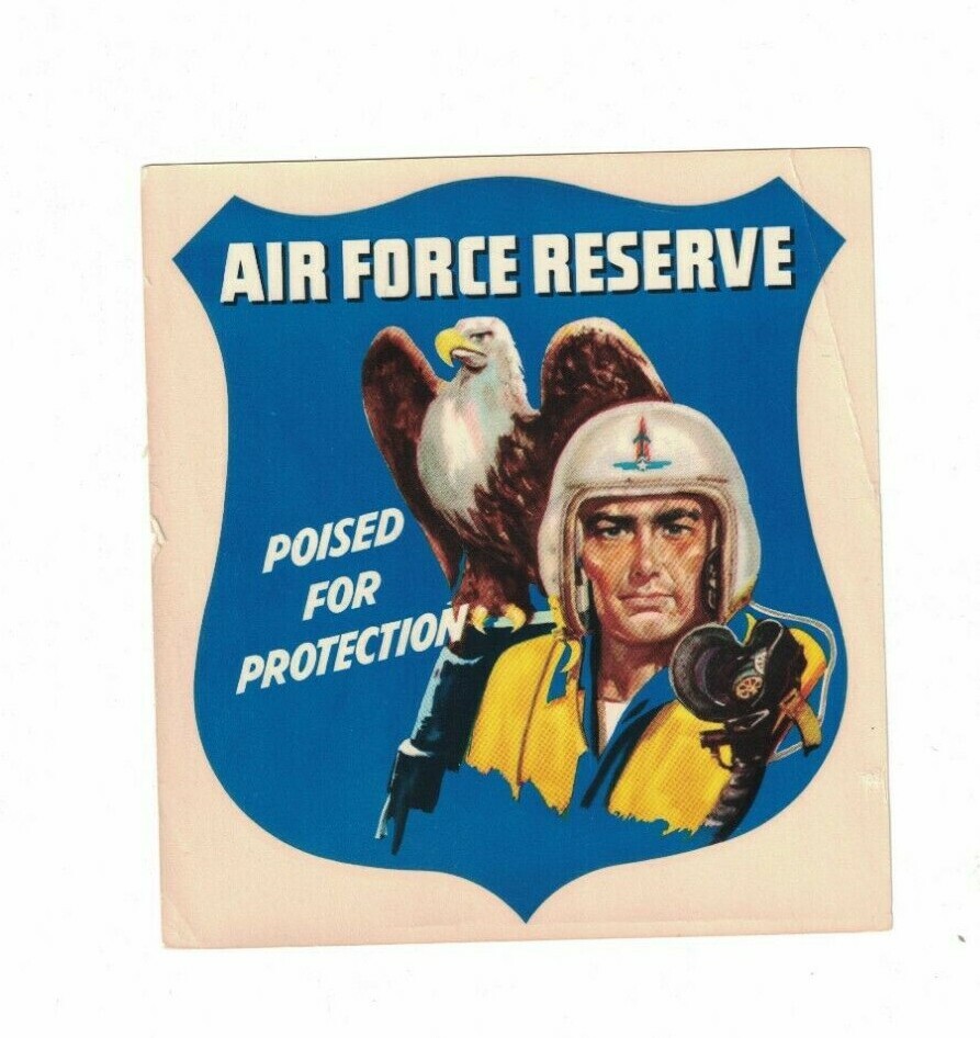Air Force Reservist Poised for Perfection Vintage Window Decal Palm Brothers