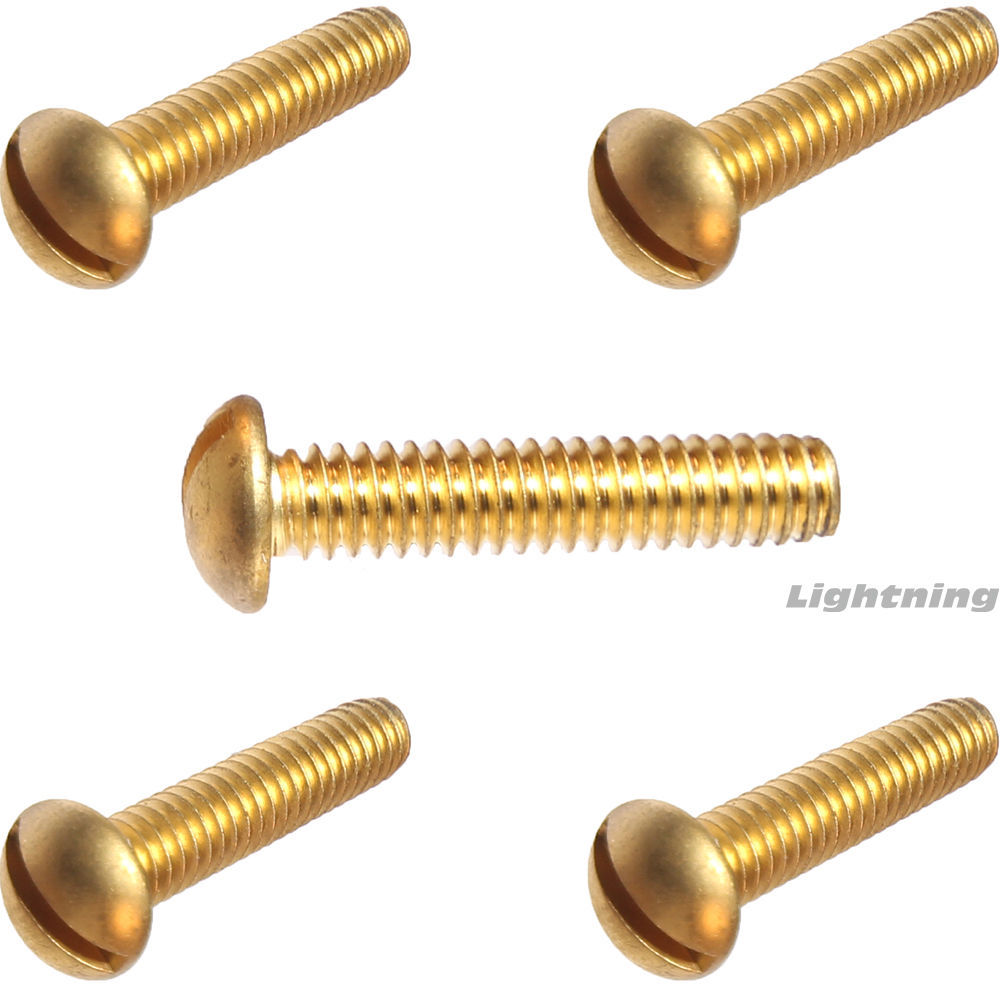 8-32 x 2" Round Head Machine Screws Solid Brass Slotted Drive Qty 100