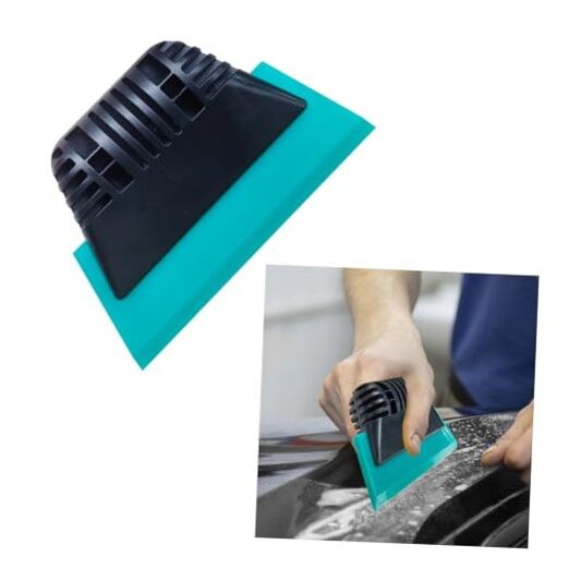 Small Squeegee, PPF Window Tint Squeegee, Rubber Non-Slip Handle Tint Blue