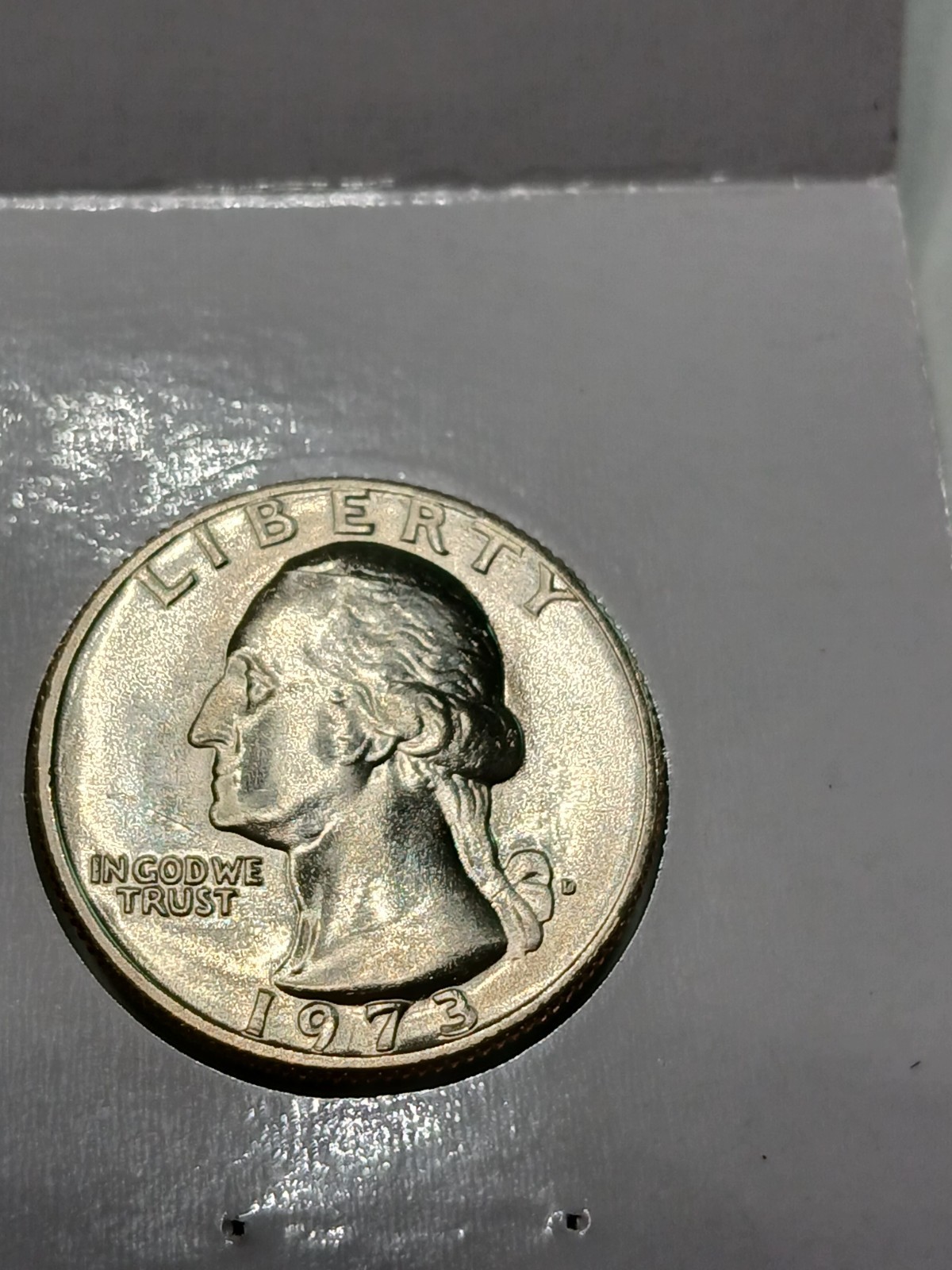 1973 D Washington Quarter U.S Currency 25c Uncirculated Sku 22471