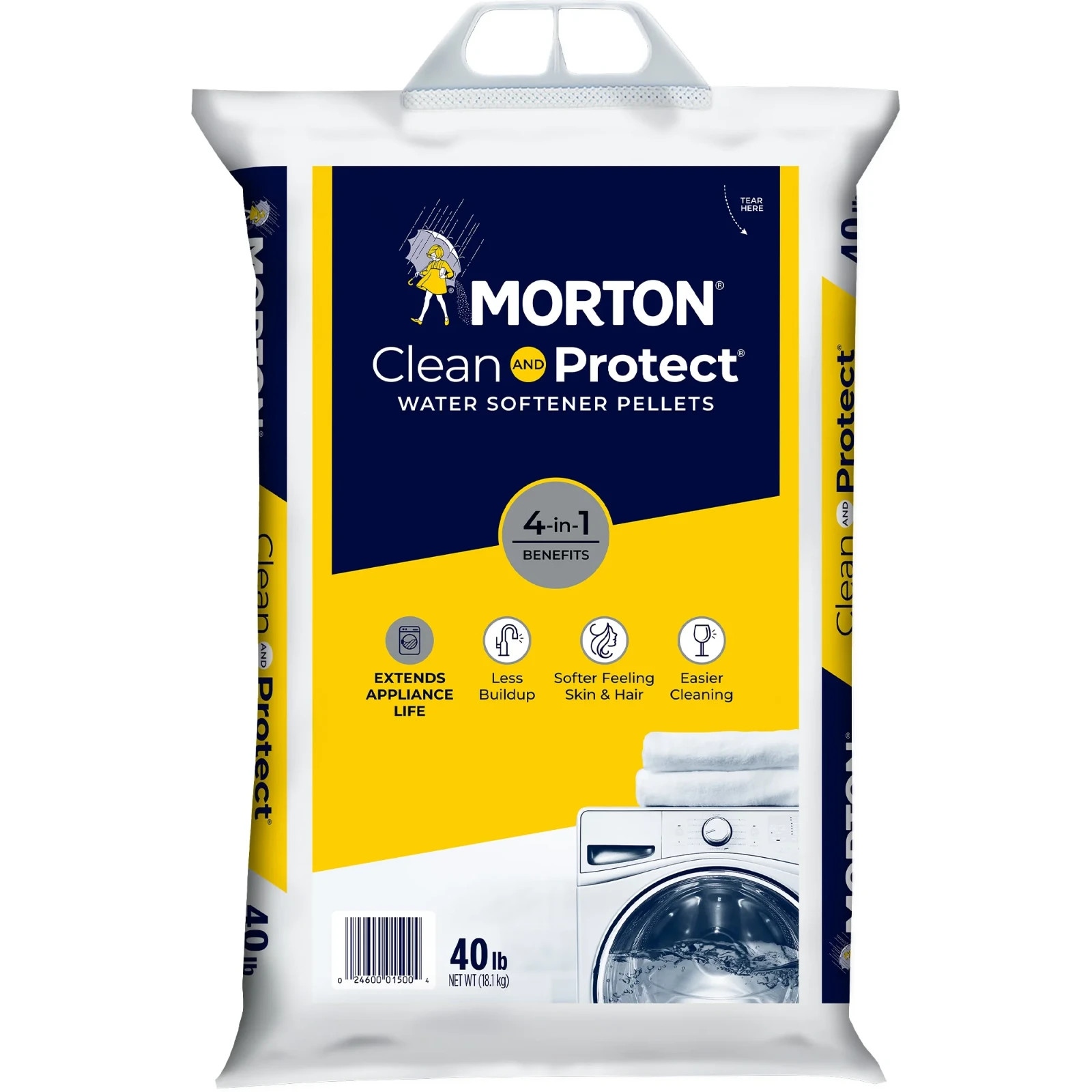 (6 pack) Morton Clean and Protect Water Softener Salt Pellets, 40 LB Bag