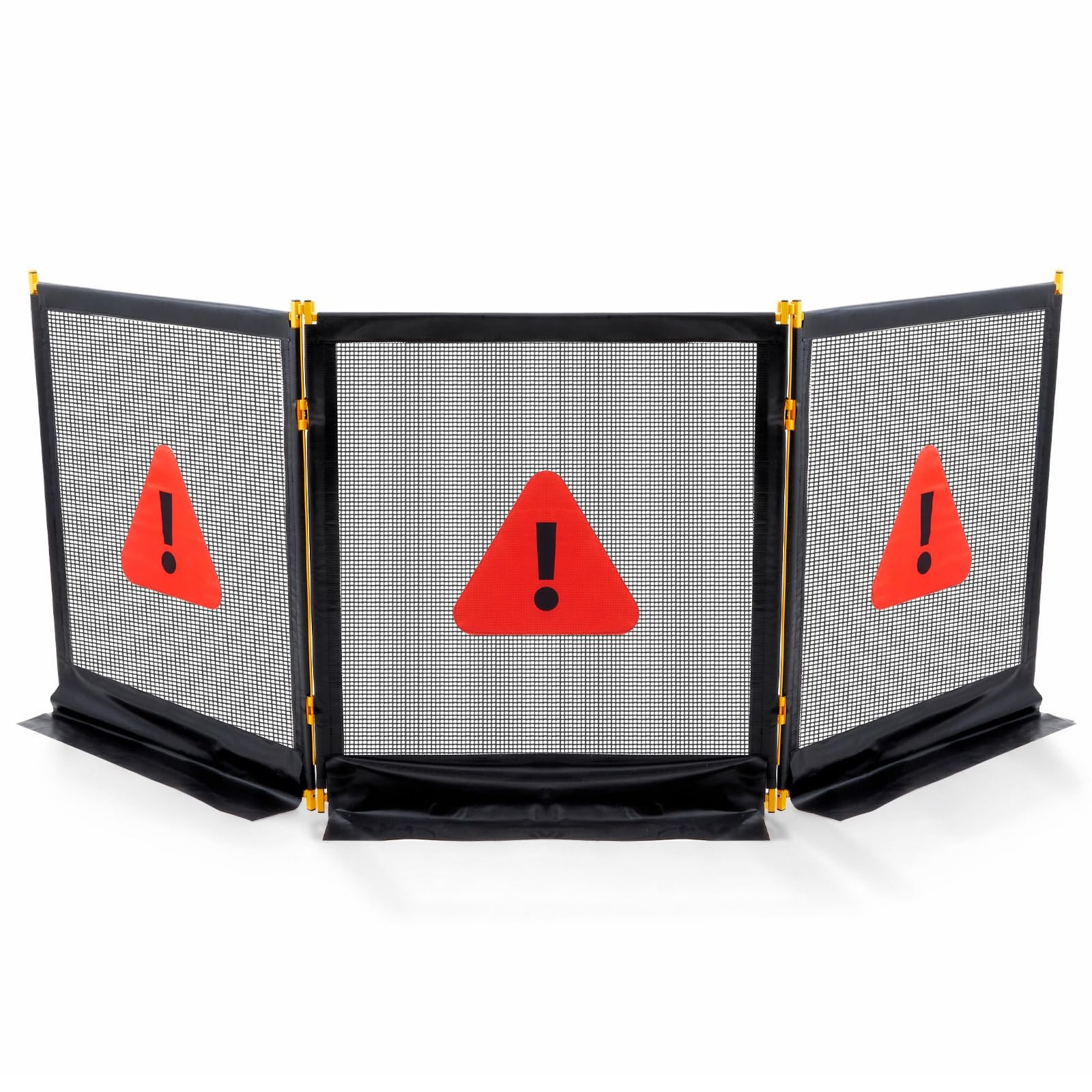 120" x 45" Heavy Duty Nylon Coated 3 Section Debris Containment Mesh Barrier ...