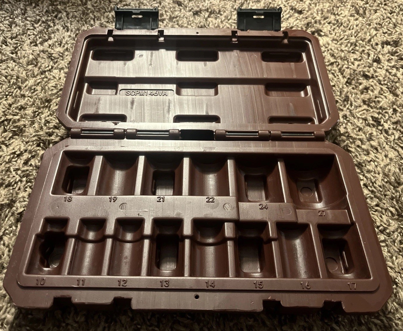 Matco Tools 1/2 Drive Shallow Impact Socket Blow Molded Carry Case