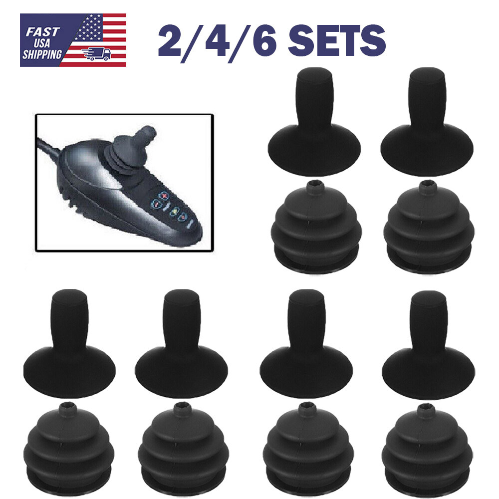 2/4/6 Sets Electric Wheelchair Grip Knob Controllers Drive Joystick Knobs&Cover
