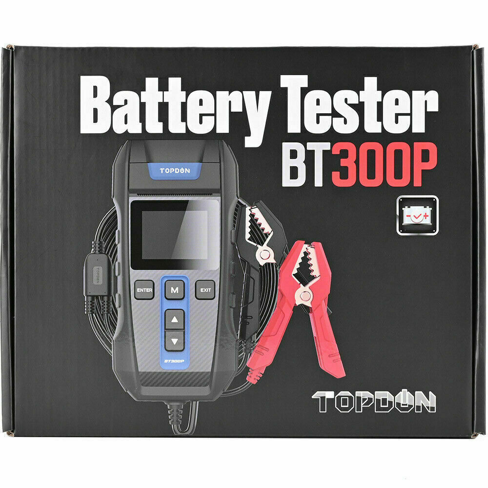 TOPDON BT300P 12V Battery Tester Analyzer for Car Heavy Duty Truck with Printe