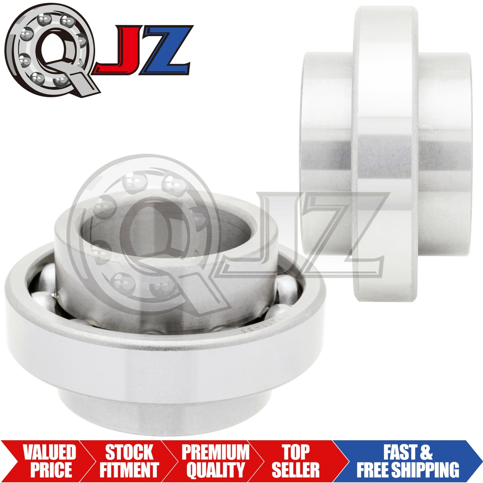 [2-Pack] WIR211-33 Agricultural Bearing Open 2.0625" x 3.937" x 2.189" (IDxODxW)