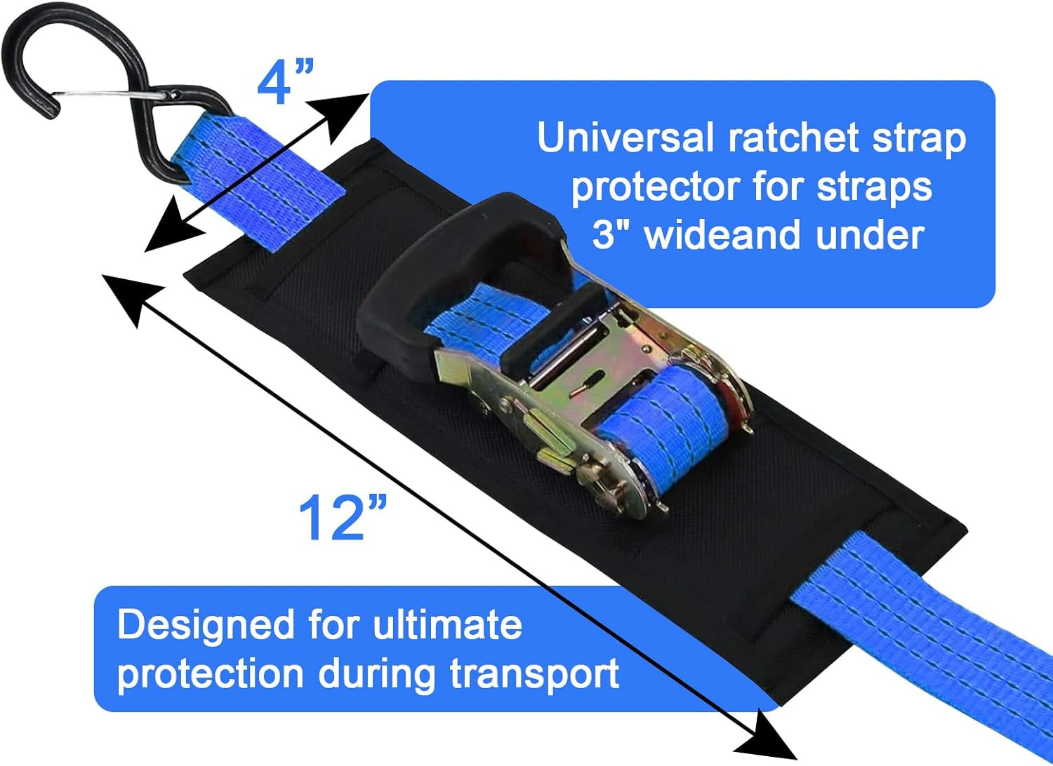 4 PCS Universal Tie down Strap Protector Sleeve,Protective Sleeves for Ratchet S