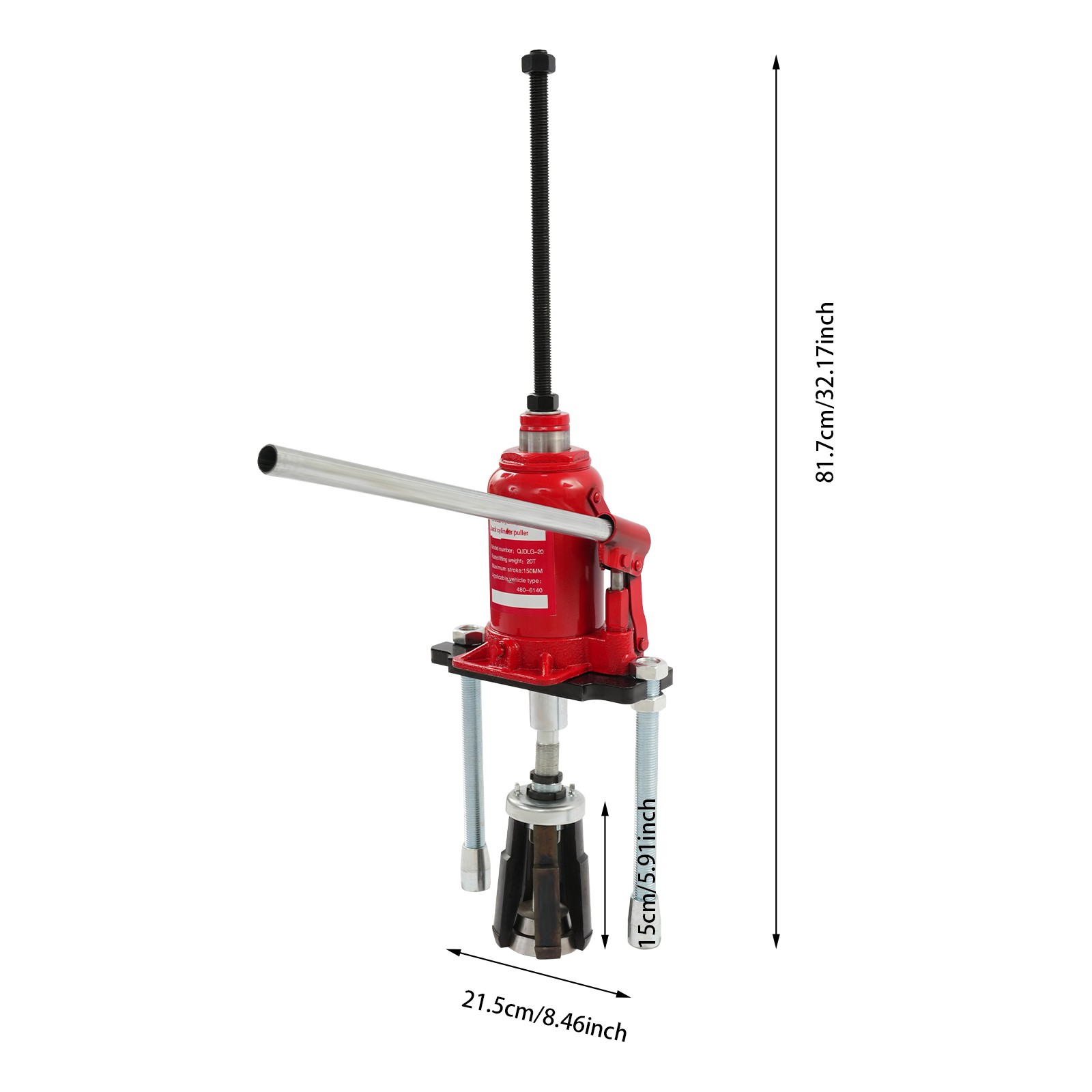 20 Ton/44092lbs Hydraulic Cylinder Liner Puller Cylinder Liner Puller Universal