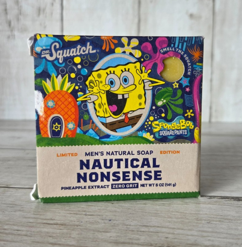 Dr. Squatch Spongebob "Nautical Nonsense" Men's Natural Soap Limited Edition 5oz