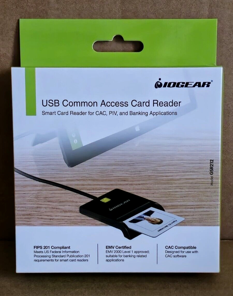 Iogear USB Common Access Card Reader GSR212 - NEW & Sealed