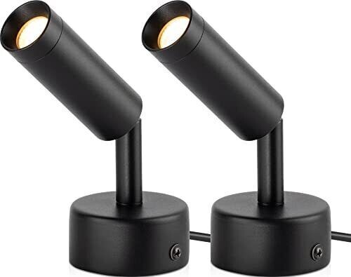 2 Pack Indoor Spotlight LED Up Lights for Plant 120V Floor Spot Lights ...