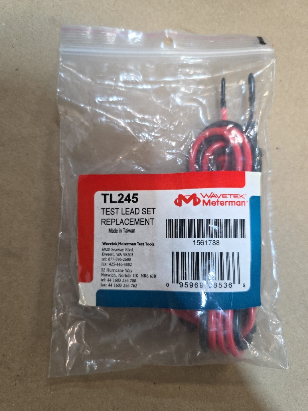 Beckman Industrial Meterman TL245 TEST LEAD SET