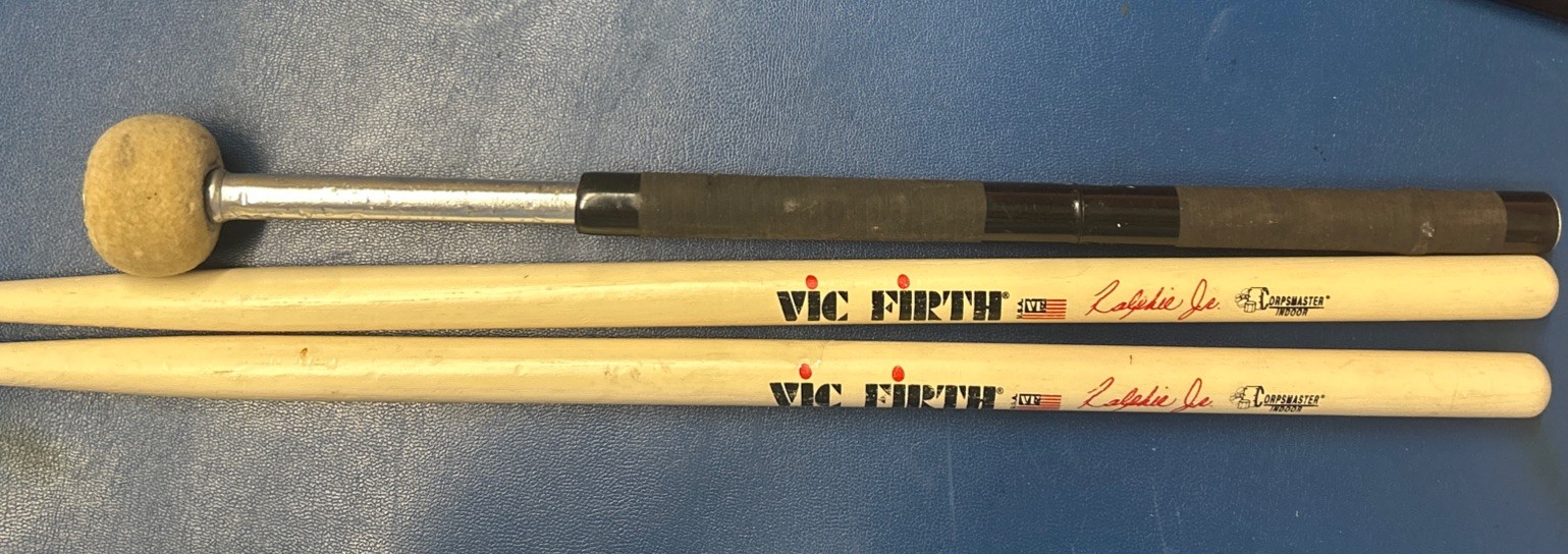 Vic Firth Ralphie Jr Drum Sticks With A Ludwig Bass Drum Beater