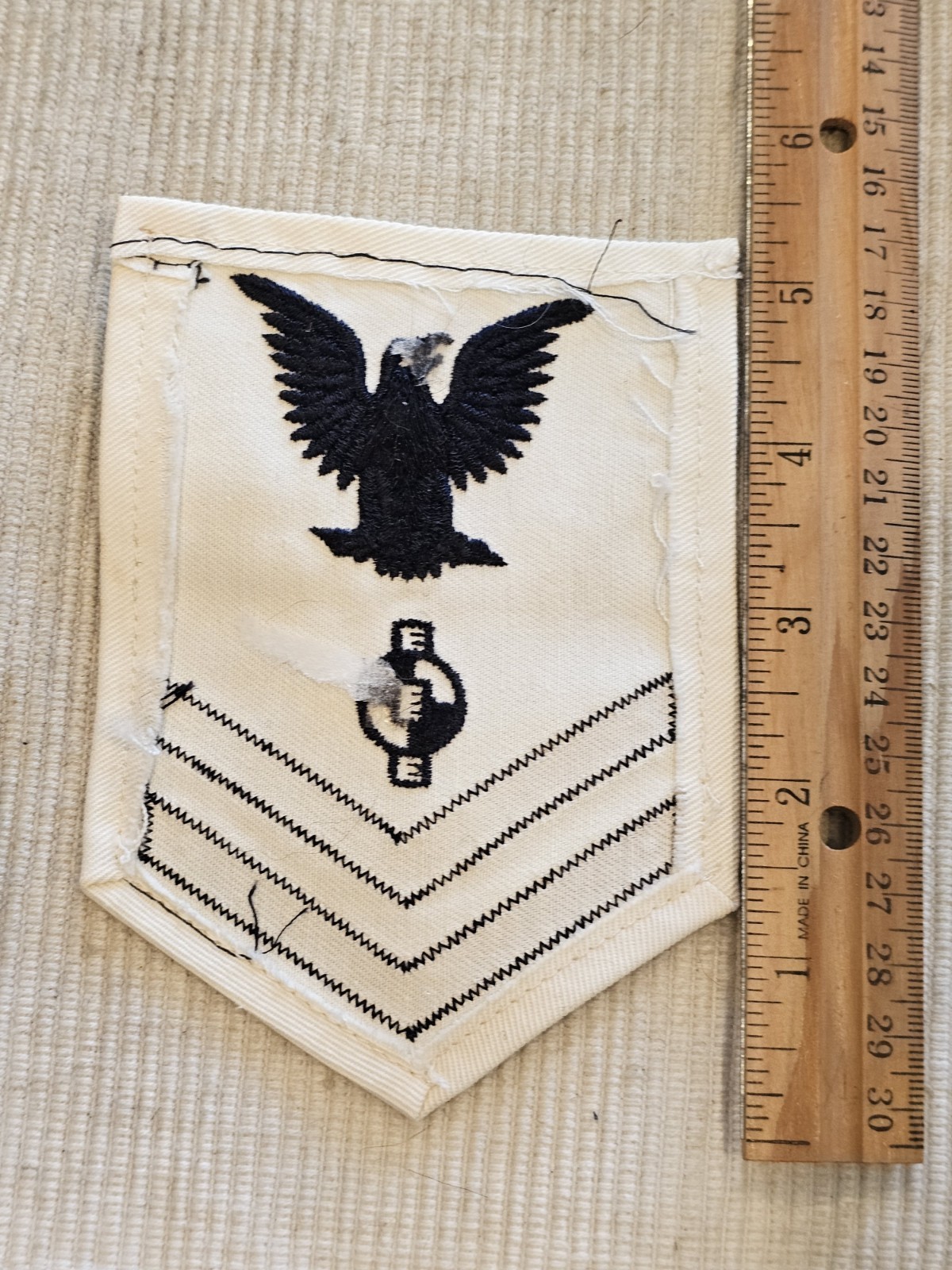 WWII USN Navy Engineering Aide 2nd Class Chevron Rate Patch L@@K!!!