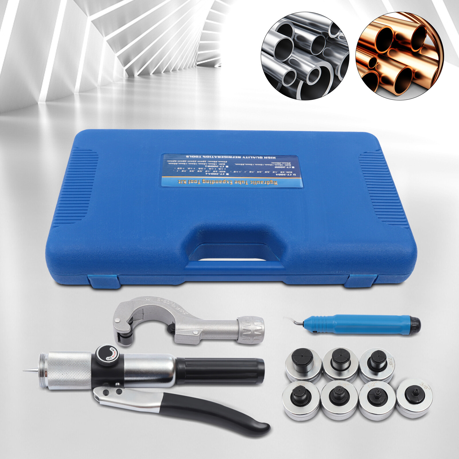 HVAC Hydraulic Swaging Tool Kit Copper Tube Expander For Copper Tube Expanding