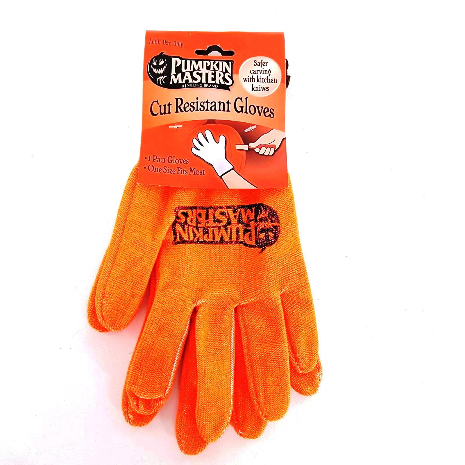 Cut Resistant Work Gloves One Size Fits most Pumpkin Masters Safer Carving NEW