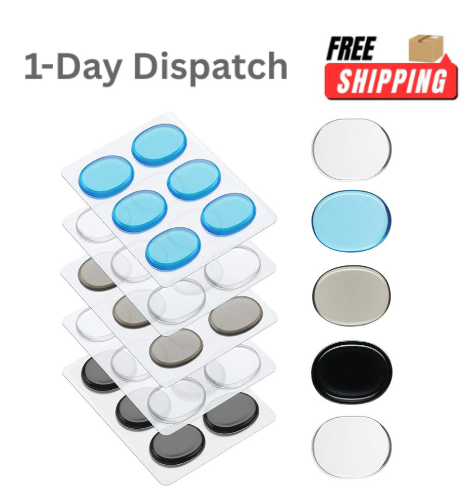 Fiada 30 Pieces Drum Dampeners Gels Silicone Pads Transparent White Black Blue G