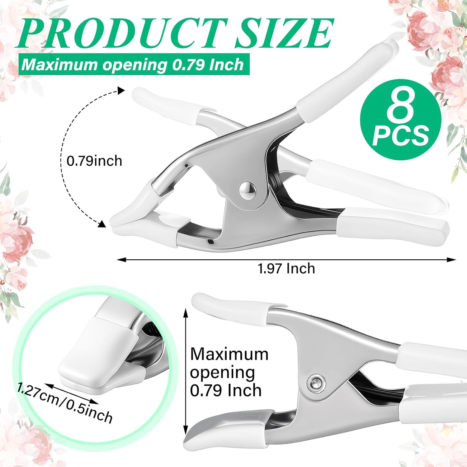 8 Pack 1.97 Inch Dress Clips Clothing Clamps for Fitting Bridal Seamstress Ma...