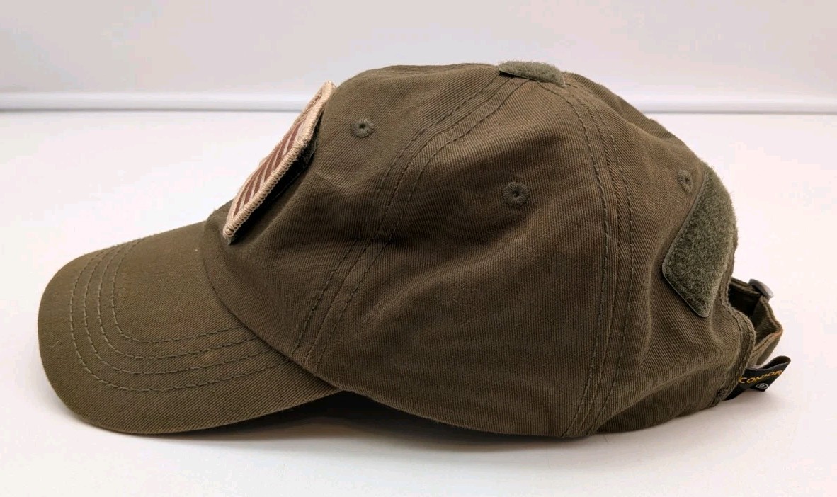 Condor Tactical Adjustable Hat TC-001 With USA Patch Olive Green VGC
