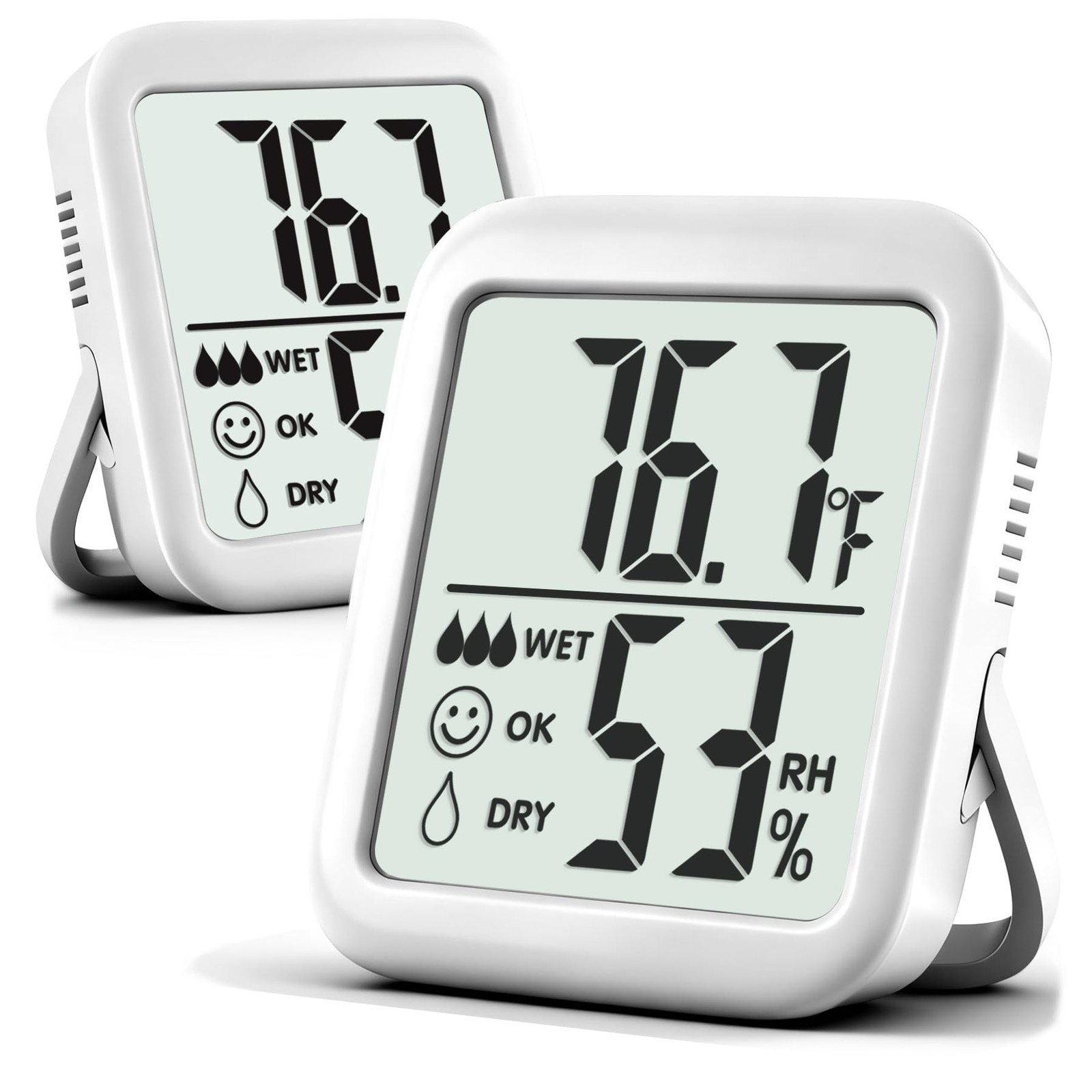 Antonki 2 Pack Room Thermometer for Home, Hygrometer Indoor Humidity Meter Ga...