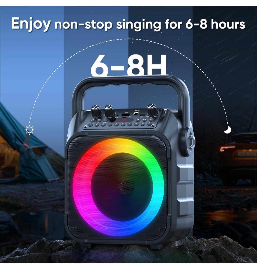 K9-M Karaoke Machine with Two Wireless Microphones