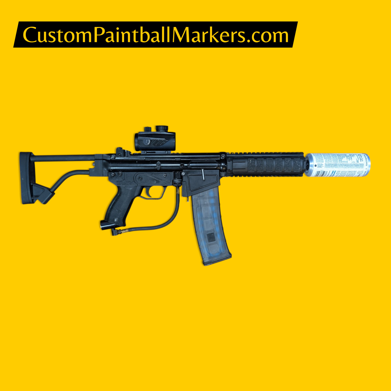 Tacamo Vortex AR-MP5SSD “White Monster” Custom Paintball Marker