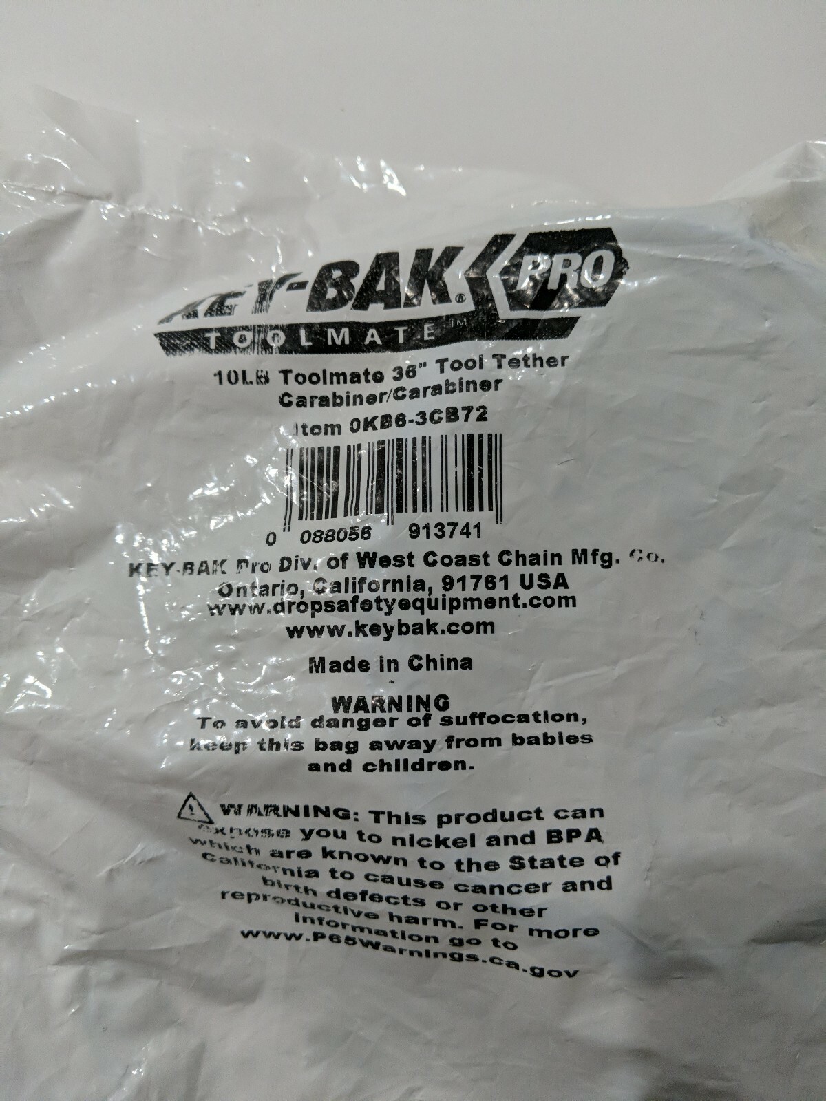 (5) KEY-BAK Pro ToolMate Lanyard 10 lb. Carabiner 36" Tool Tether