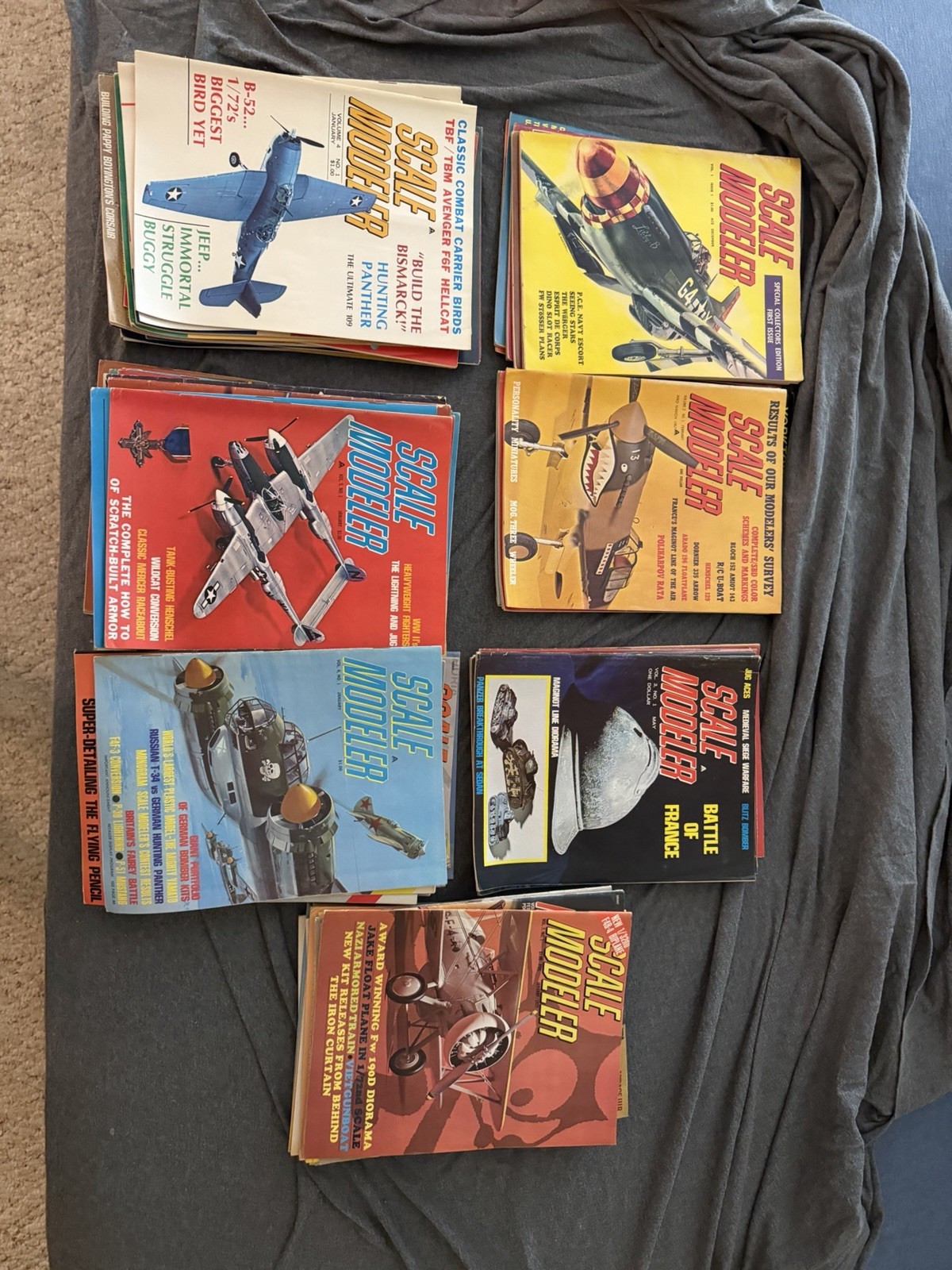 Scale modeler,First issue,First 7 Year complete set 1966-72,vol 1,no 3 missing