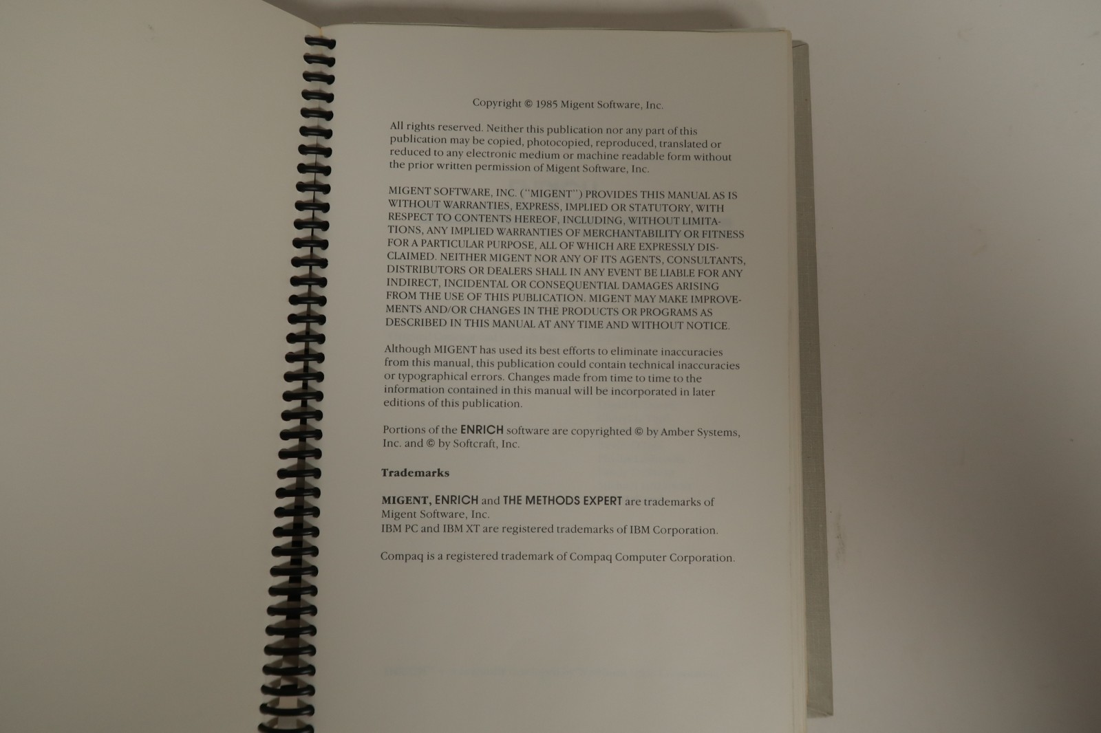 Enrich The Methods Expert Migent PC Computer Program Floppy Discs 1985 & Manuals