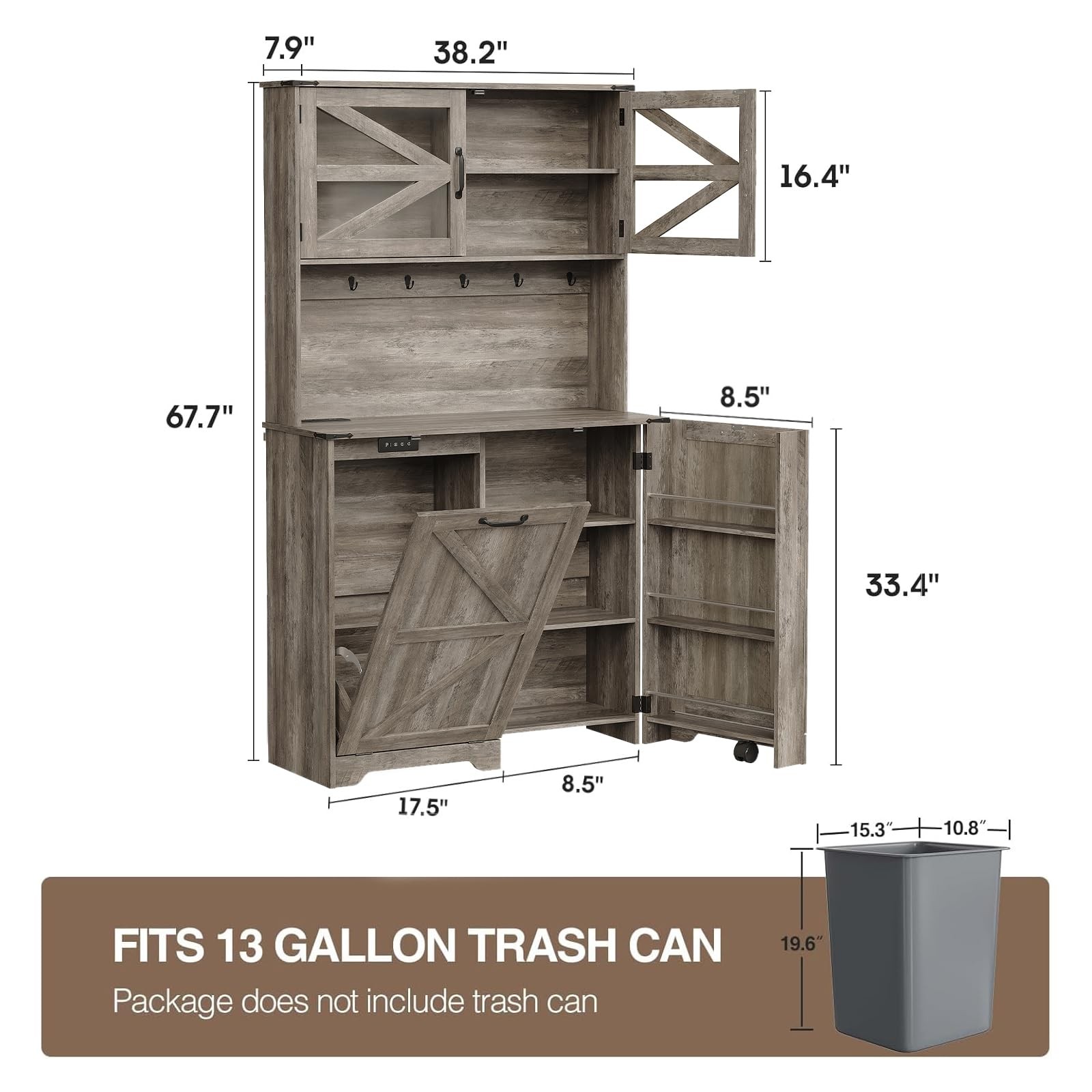Kitchen Pantry Storage Cabinet