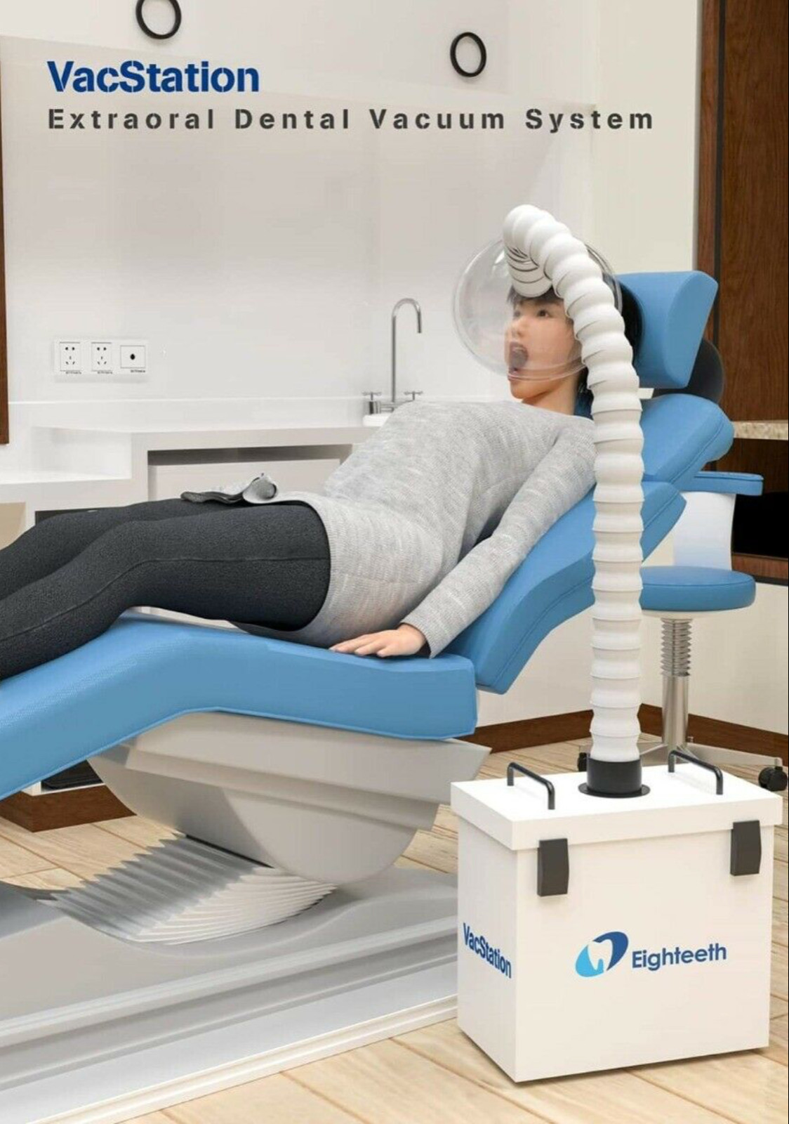 Eighteeth VacStation Extra Oral Suction Unit | Hepa | Carbon | Cotton Filters UK